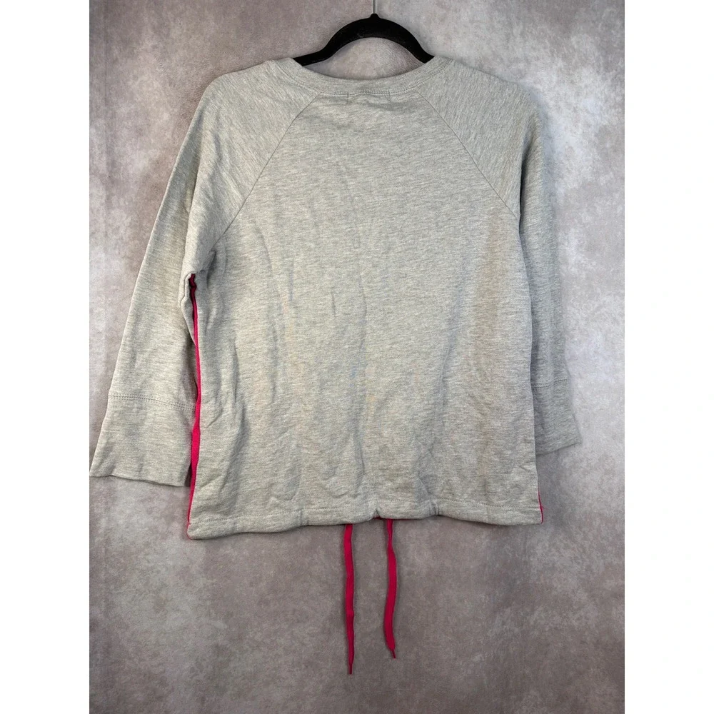 NWT Nicki Minaj Gray Pink‎ Sequin Raglan Sleeve Drawstring Sweatshirt Size XL